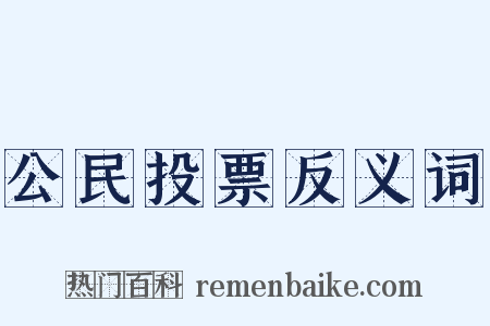 公民投票反义词是什么意思的图片